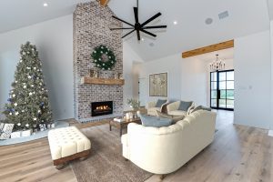 LaFollette Custom Homes - Living Room During the Holidays